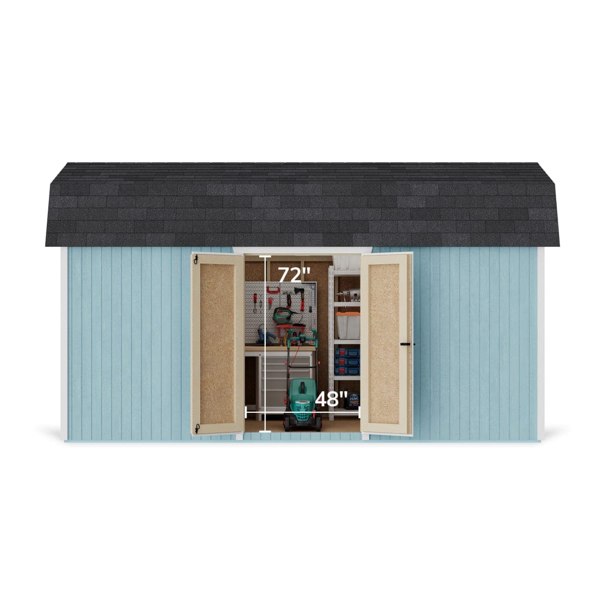 Classic Gambrel 6' Barn Shed with Side Entry