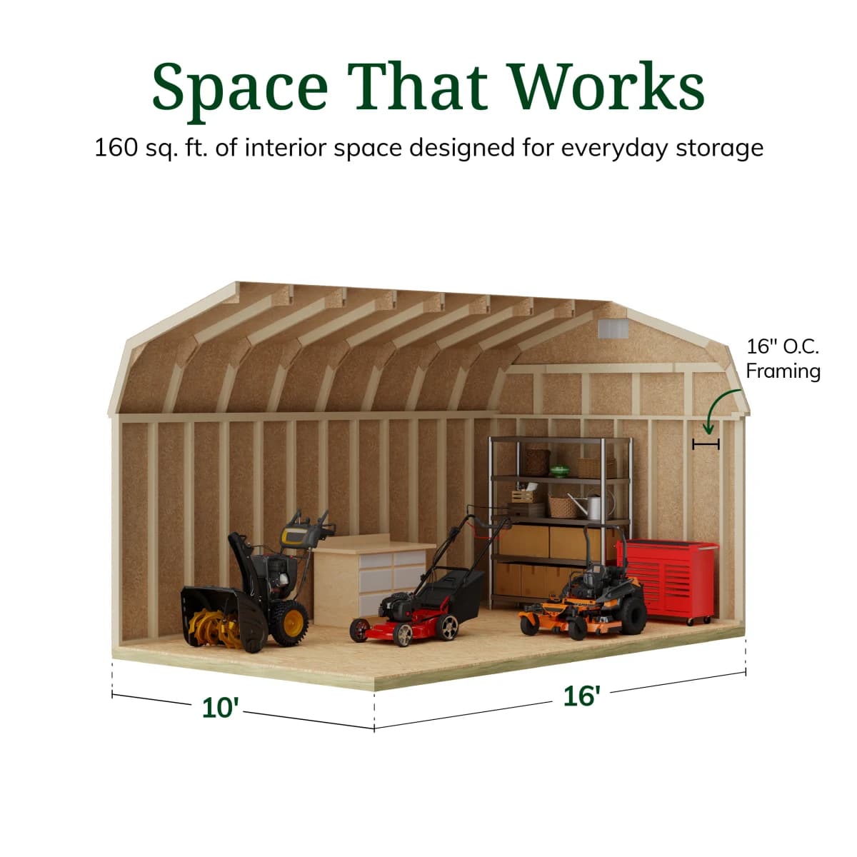 Classic Gambrel 6' Barn Shed with Side Entry