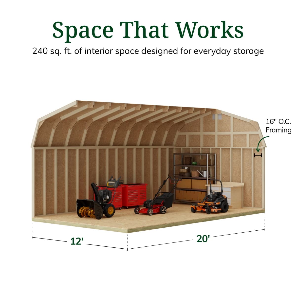Classic Gambrel 6' Barn Shed with Side Entry