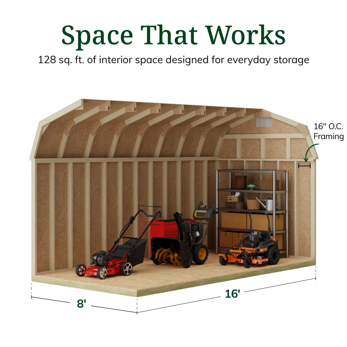 Classic Gambrel 6' Barn Shed with Side Entry