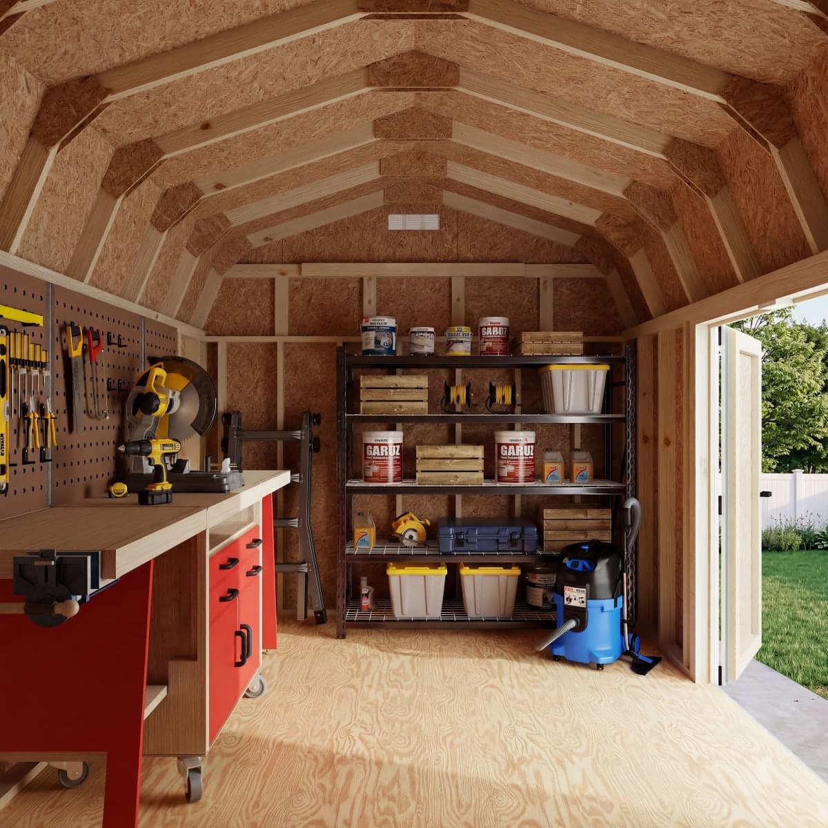 Classic Gambrel 6' Barn Shed with Side Entry