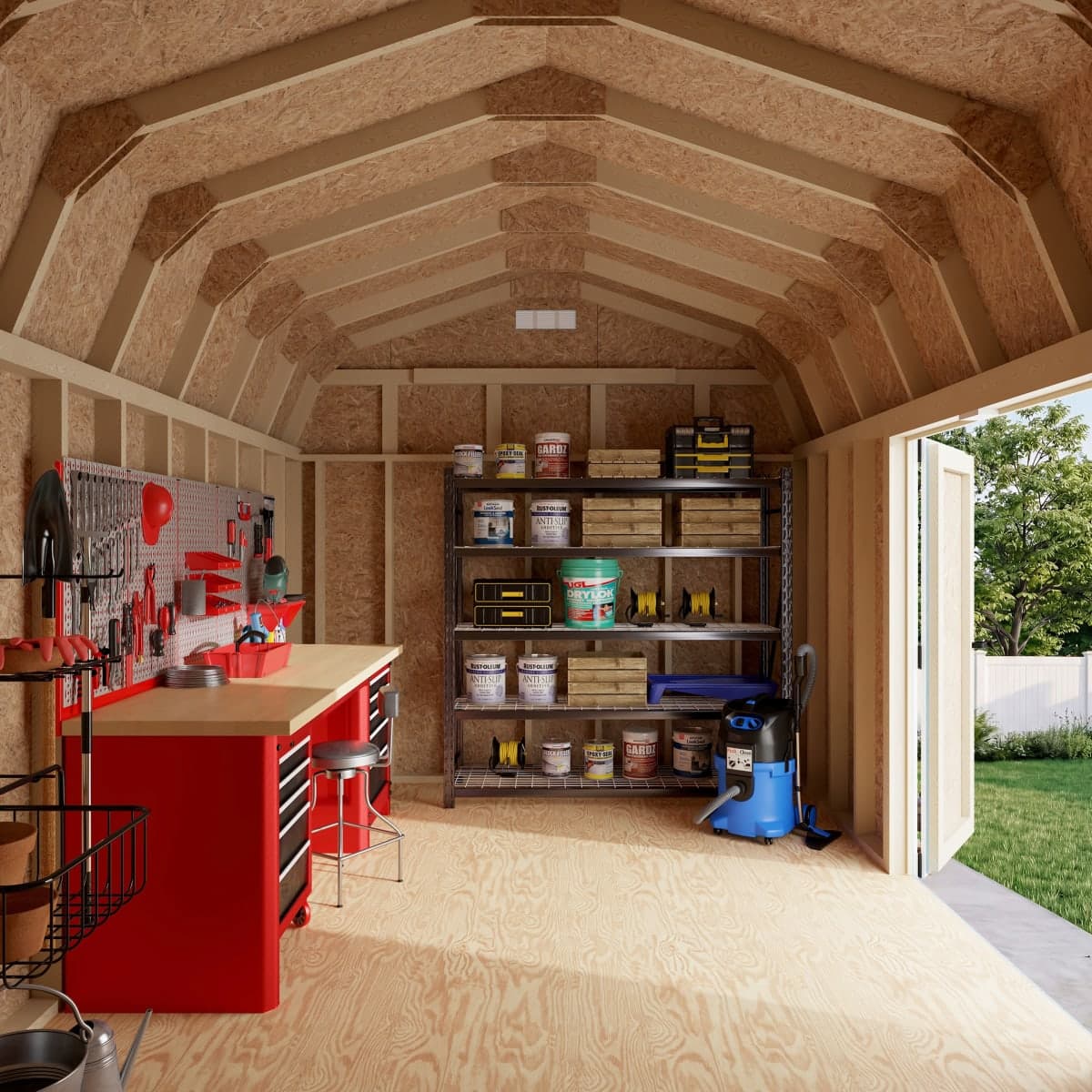 Classic Gambrel 6' Barn Shed with Side Entry