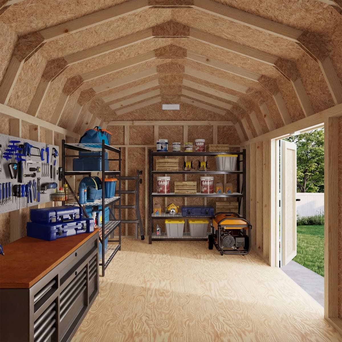 Classic Gambrel 6' Barn Shed with Side Entry
