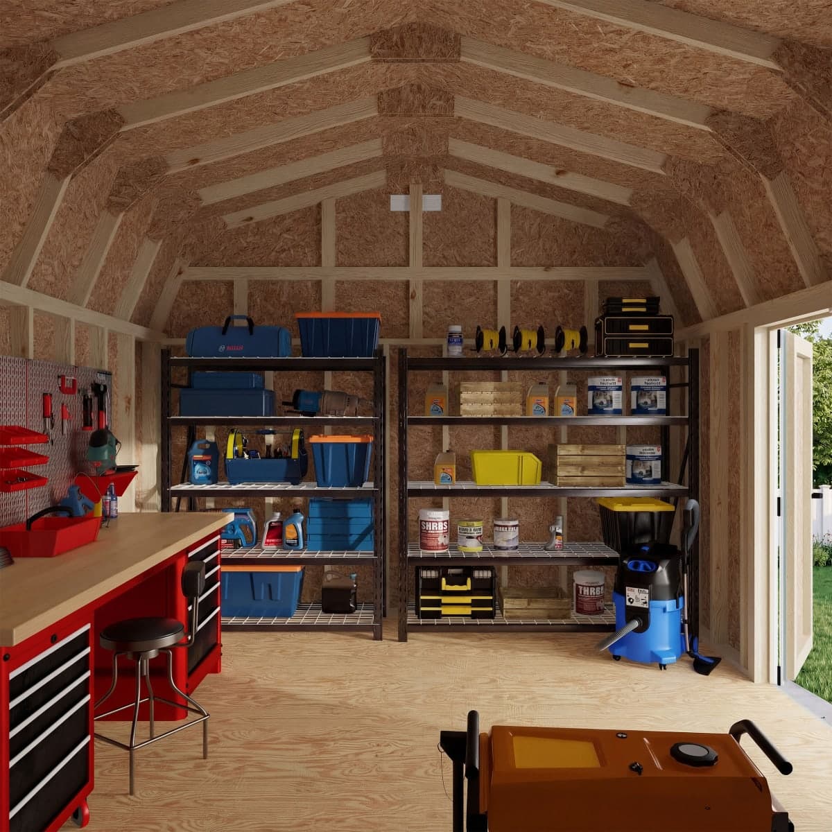 Classic Gambrel 6' Barn Shed with Side Entry