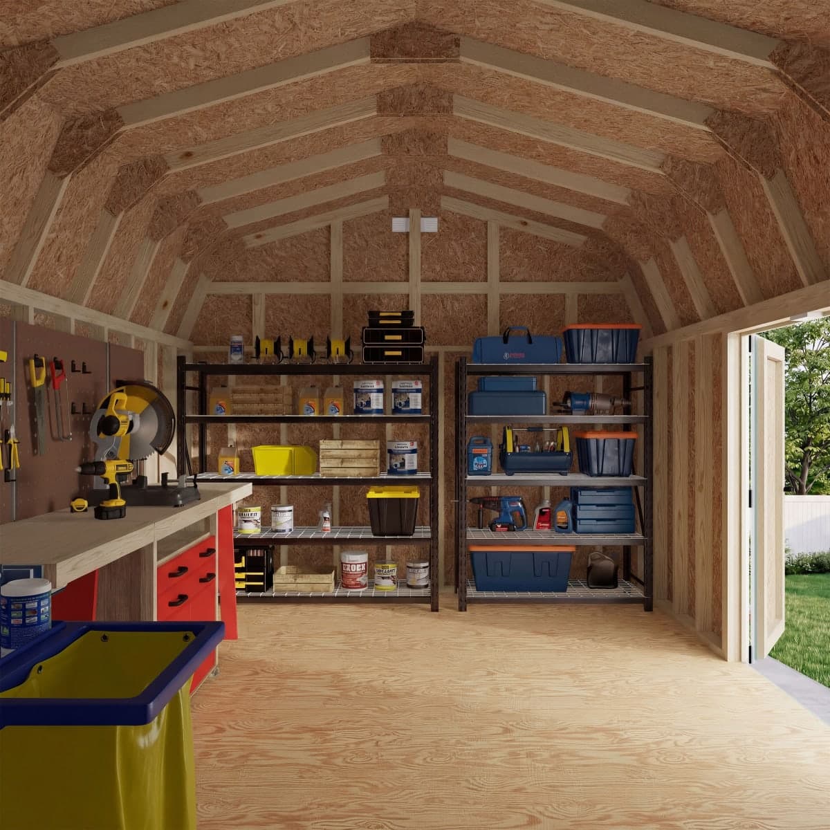 Classic Gambrel 6' Barn Shed with Side Entry