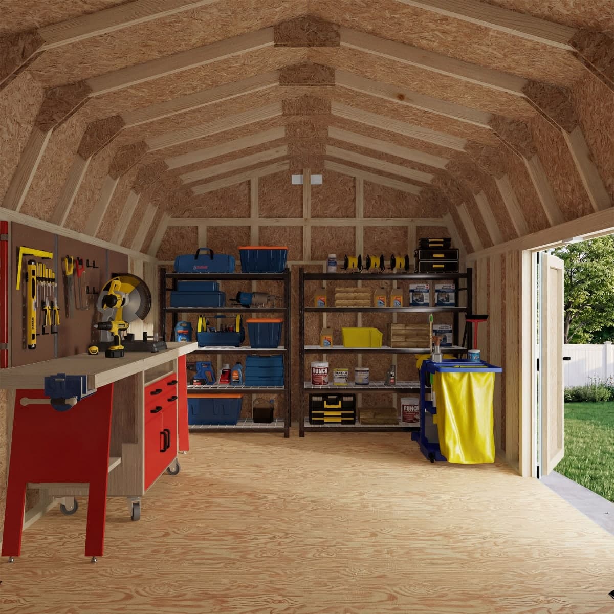 Classic Gambrel 6' Barn Shed with Side Entry