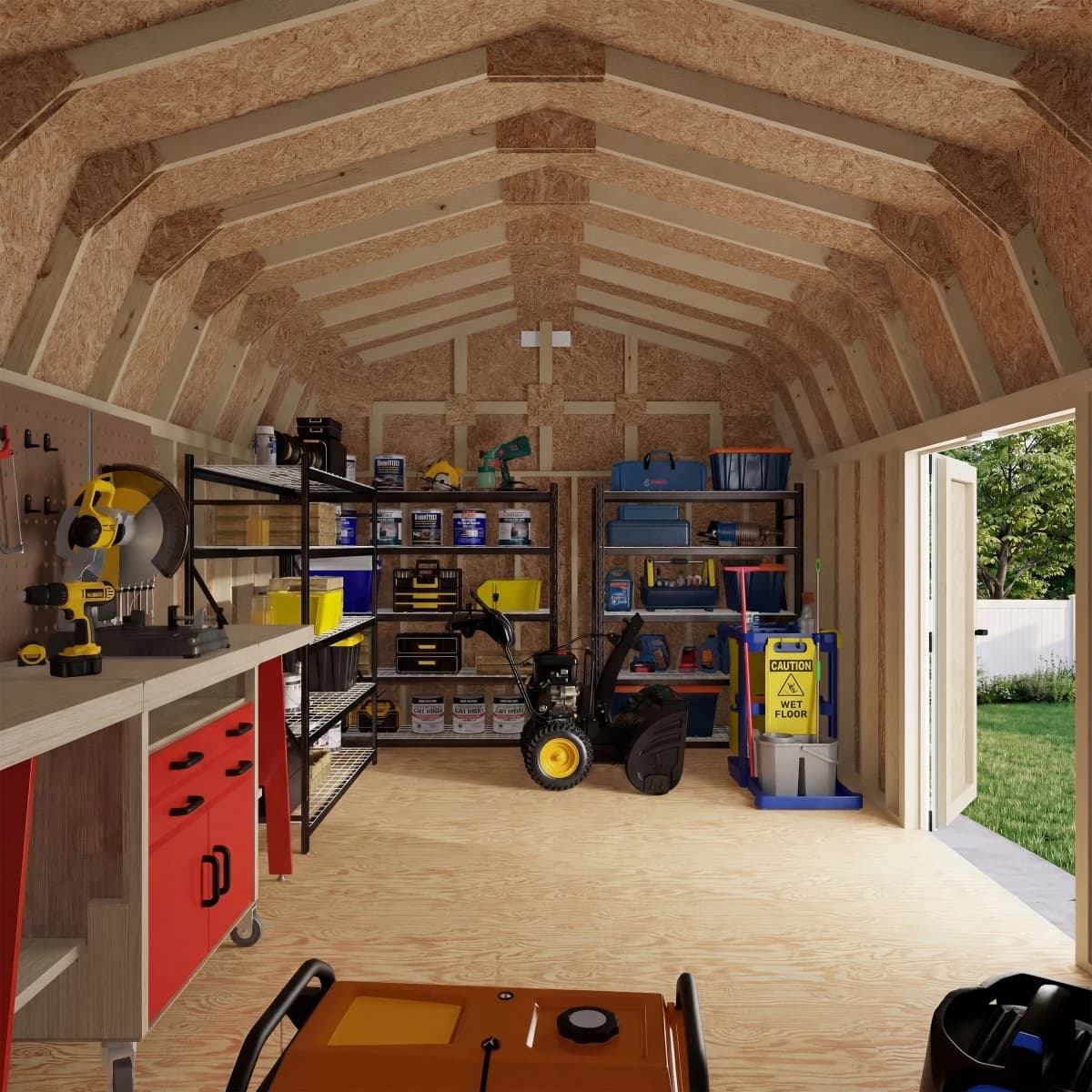 Classic Gambrel 6' Barn Shed with Side Entry