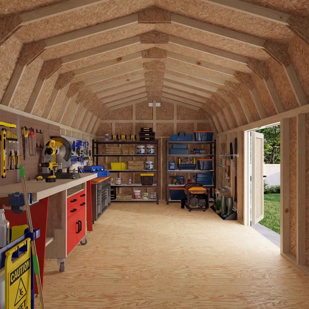 Classic Gambrel 6' Barn Shed with Side Entry