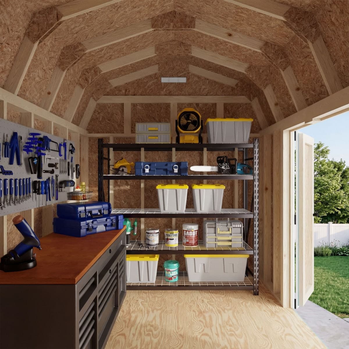 Classic Gambrel 6' Barn Shed with Side Entry