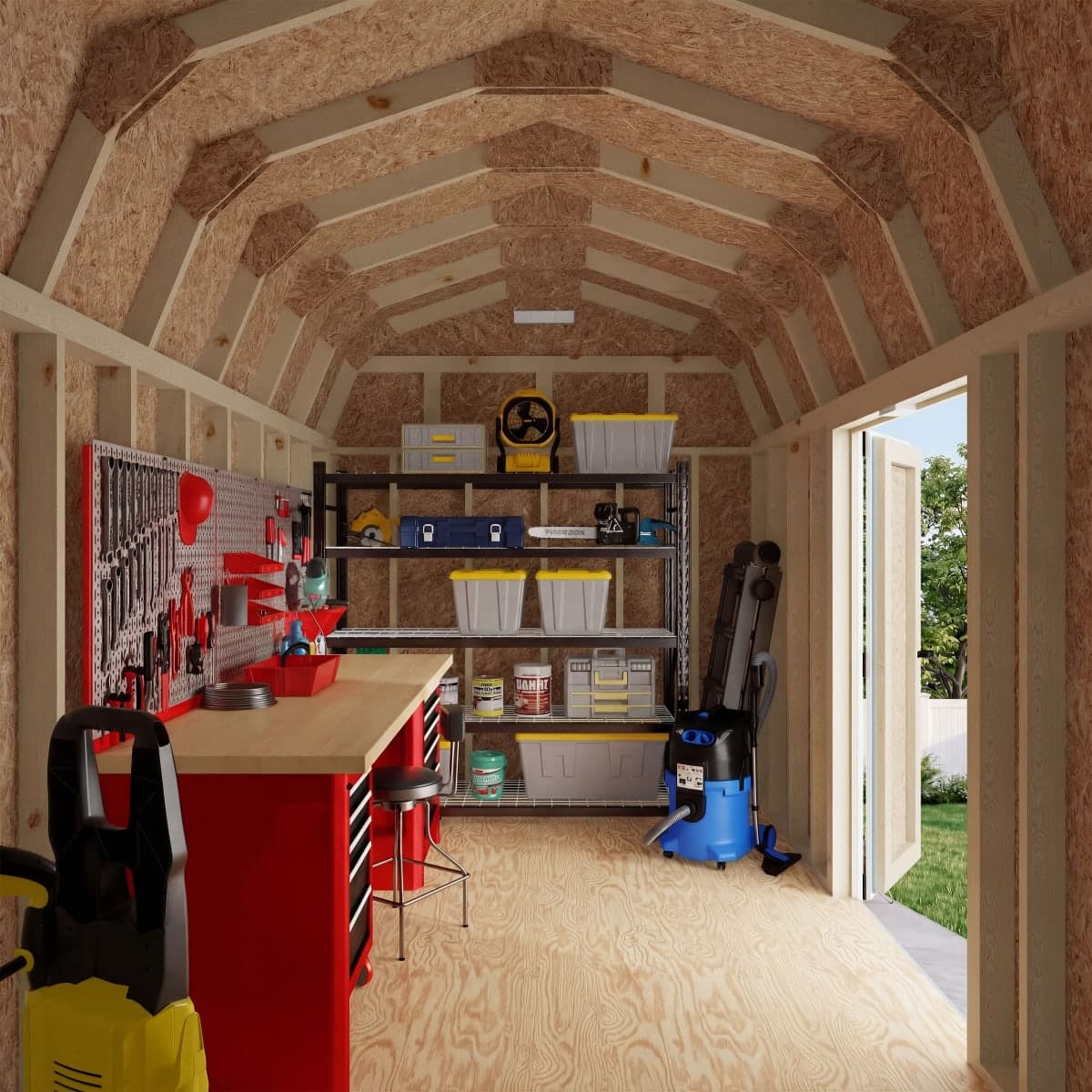 Classic Gambrel 6' Barn Shed with Side Entry