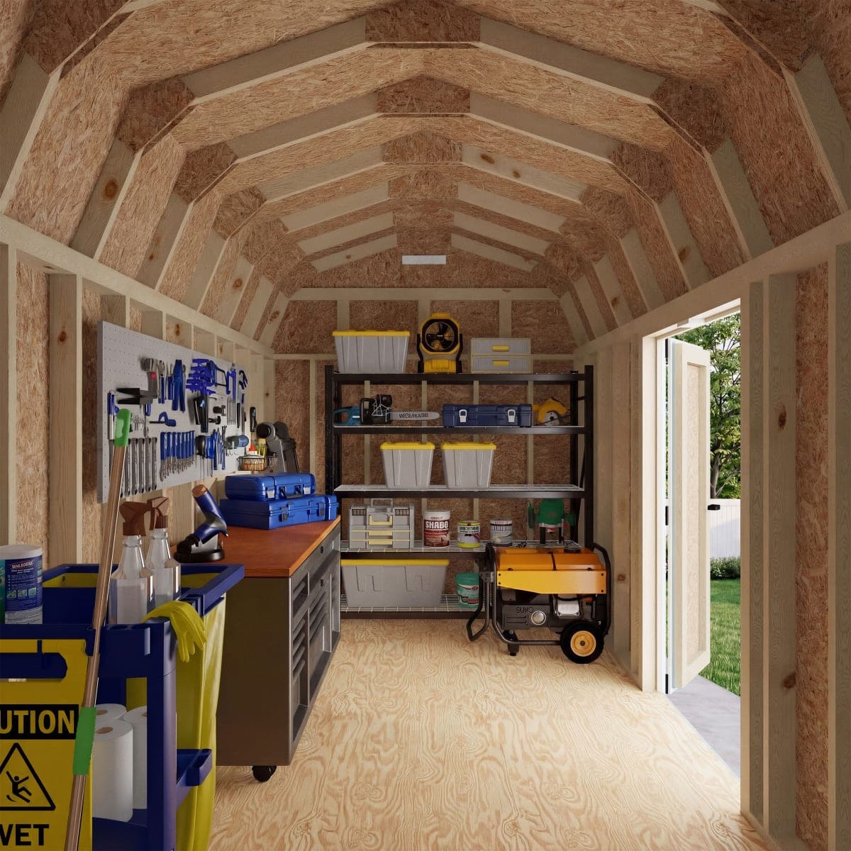 Classic Gambrel 6' Barn Shed with Side Entry