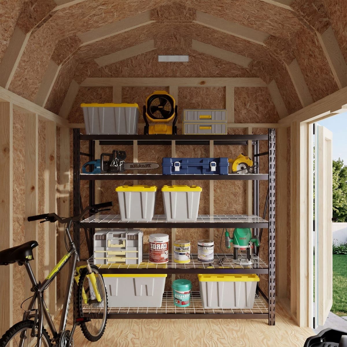 Classic Gambrel 6' Barn Shed with Side Entry