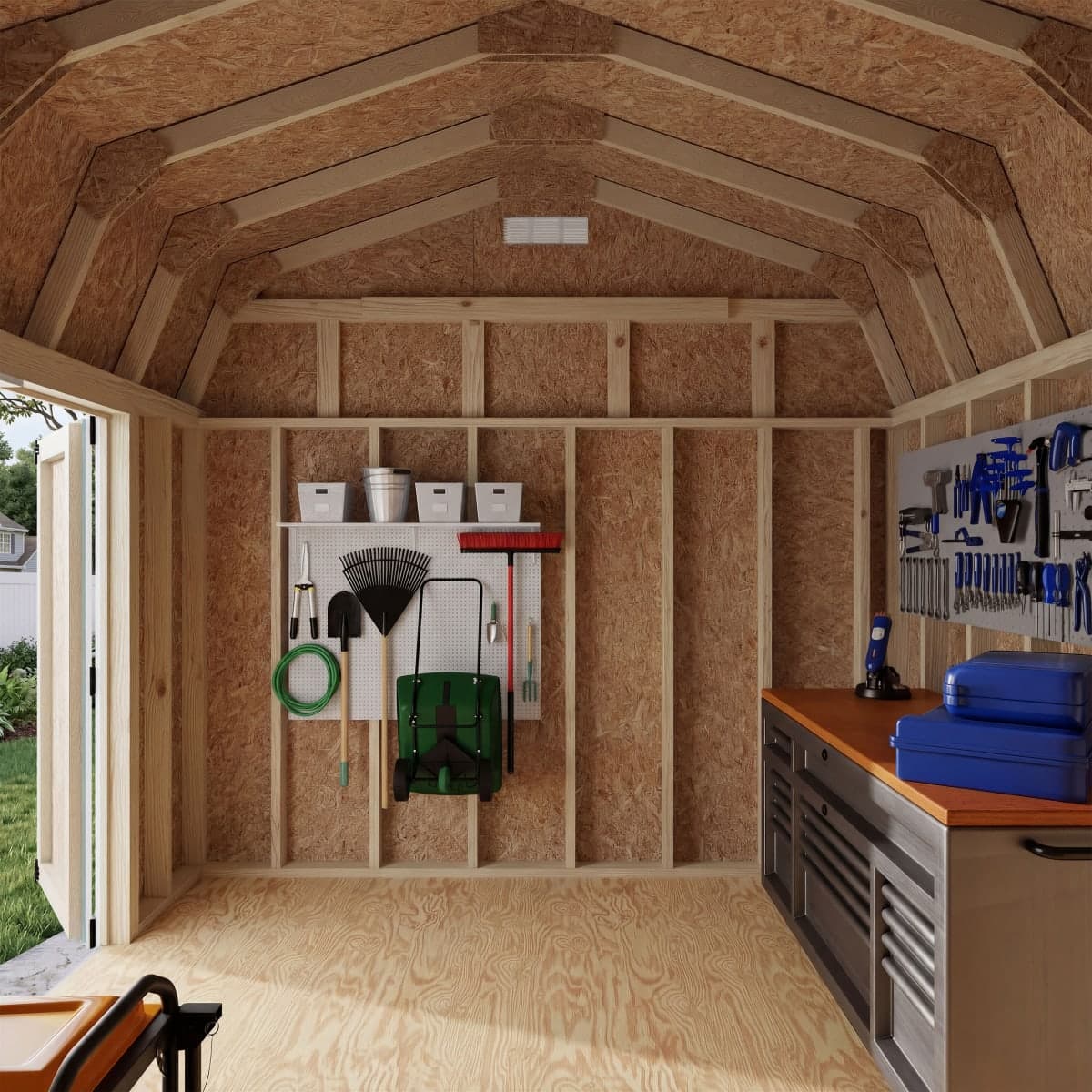 Classic Gambrel 6' Barn Shed with Side Entry