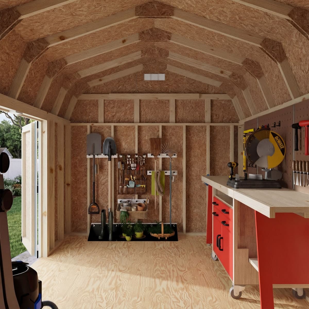 Classic Gambrel 6' Barn Shed with Side Entry