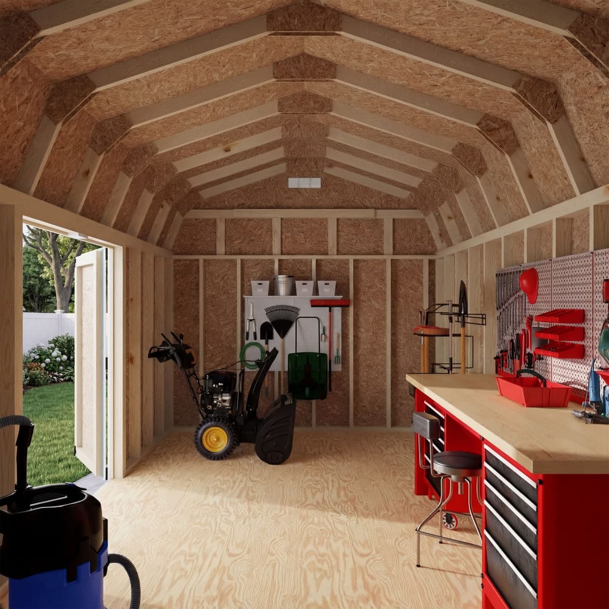 Classic Gambrel 6' Barn Shed with Side Entry