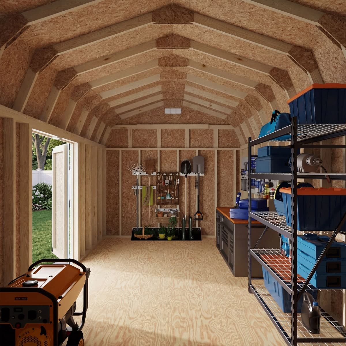 Classic Gambrel 6' Barn Shed with Side Entry