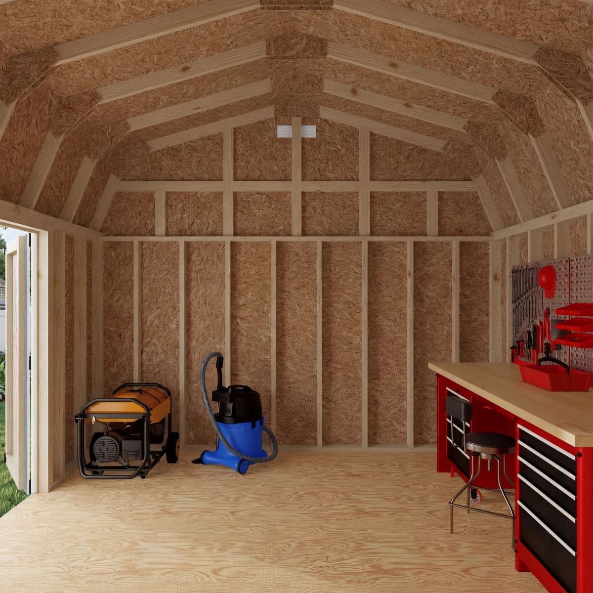 Classic Gambrel 6' Barn Shed with Side Entry