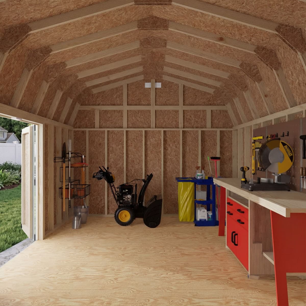 Classic Gambrel 6' Barn Shed with Side Entry