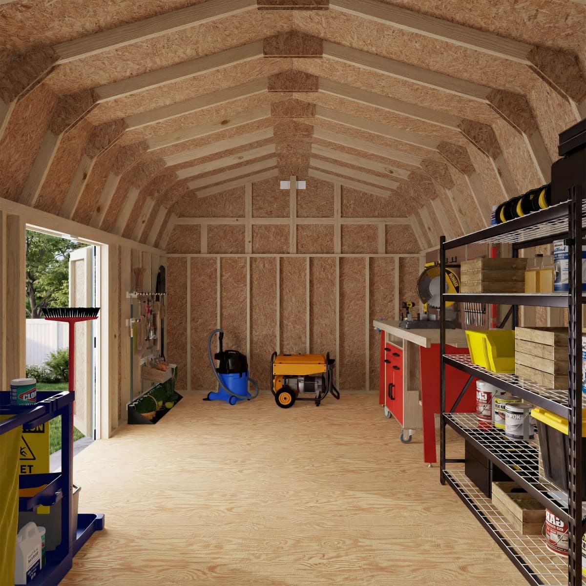 Classic Gambrel 6' Barn Shed with Side Entry