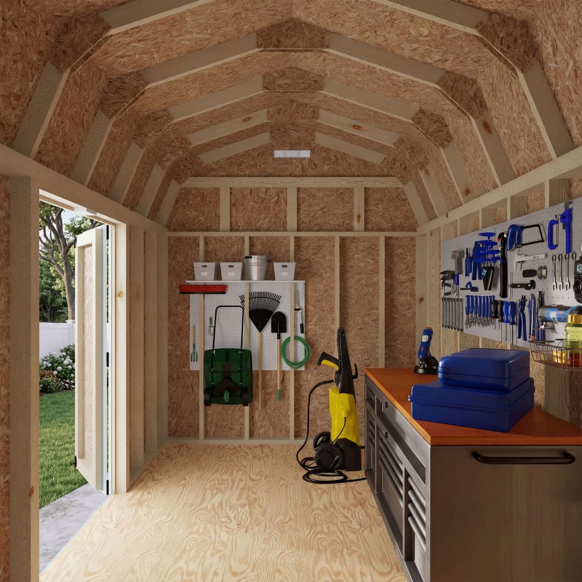 Classic Gambrel 6' Barn Shed with Side Entry