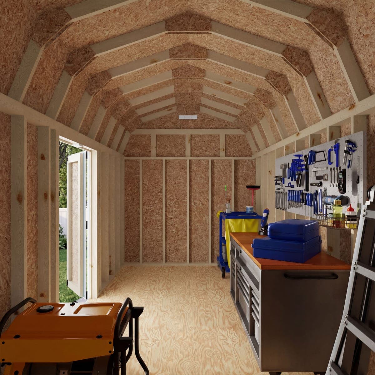 Classic Gambrel 6' Barn Shed with Side Entry