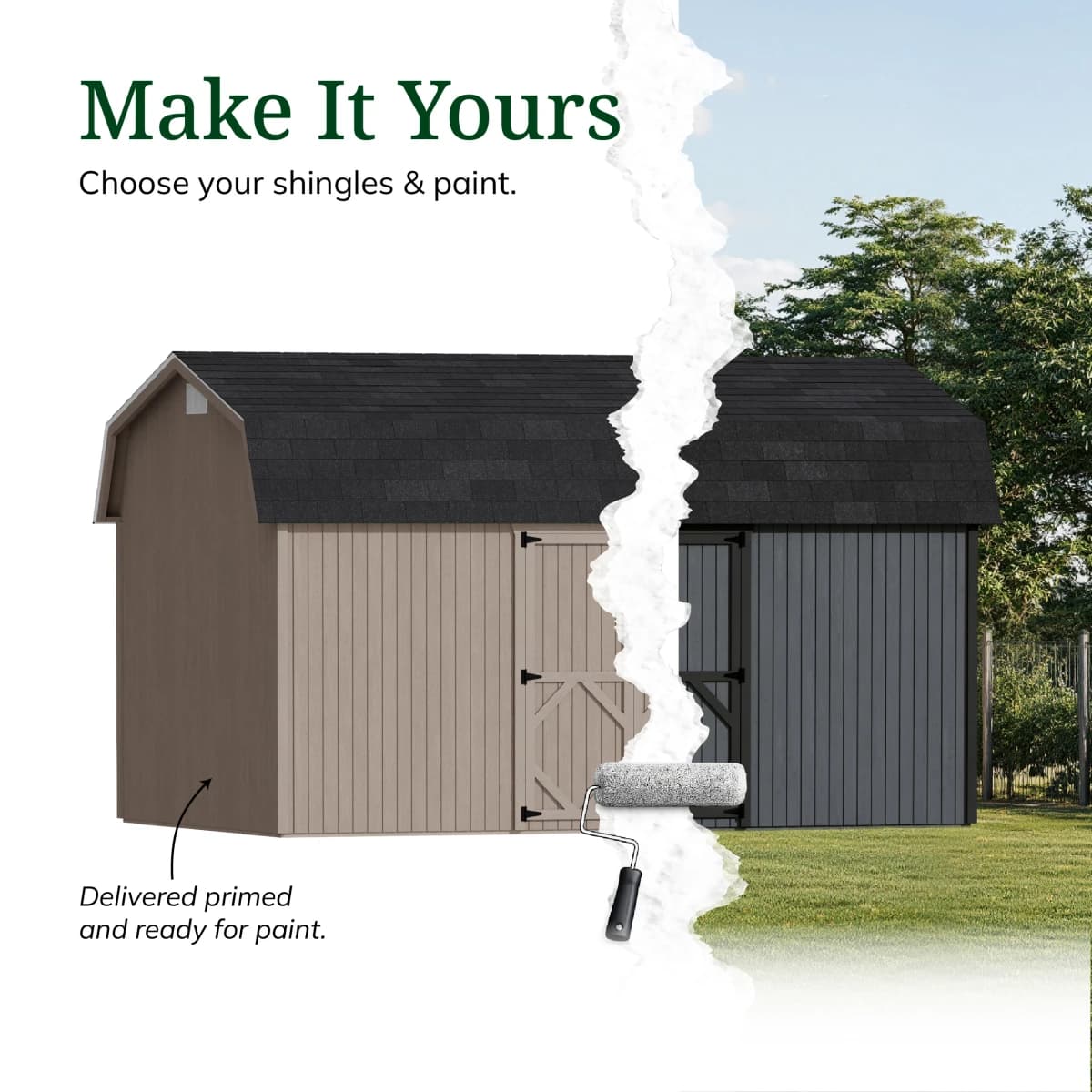 Classic Gambrel 6' Barn Shed with Side Entry