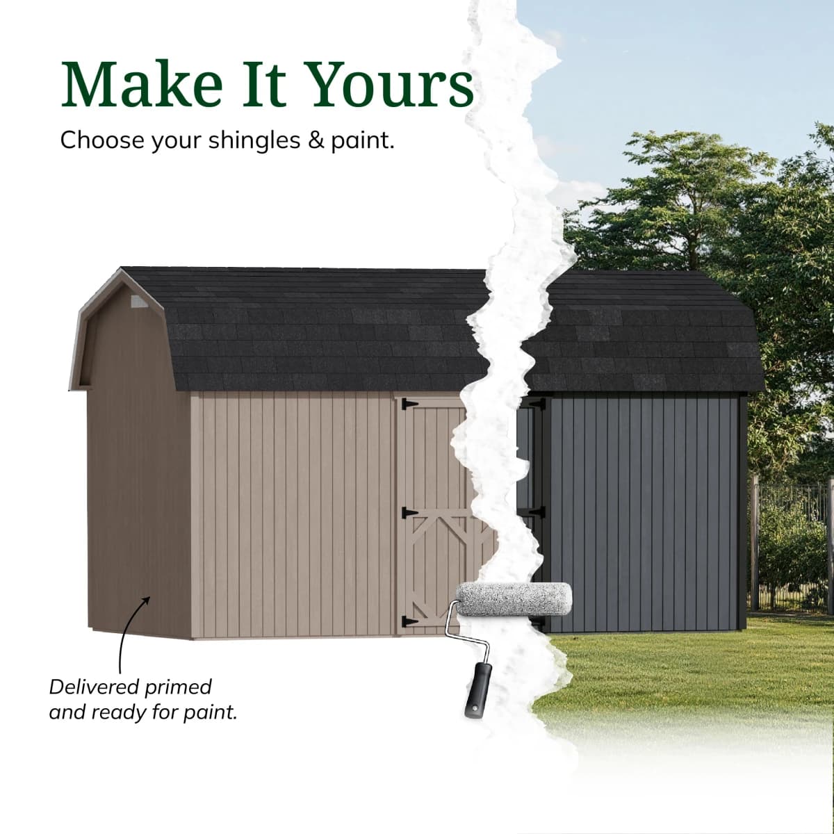 Classic Gambrel 6' Barn Shed with Side Entry