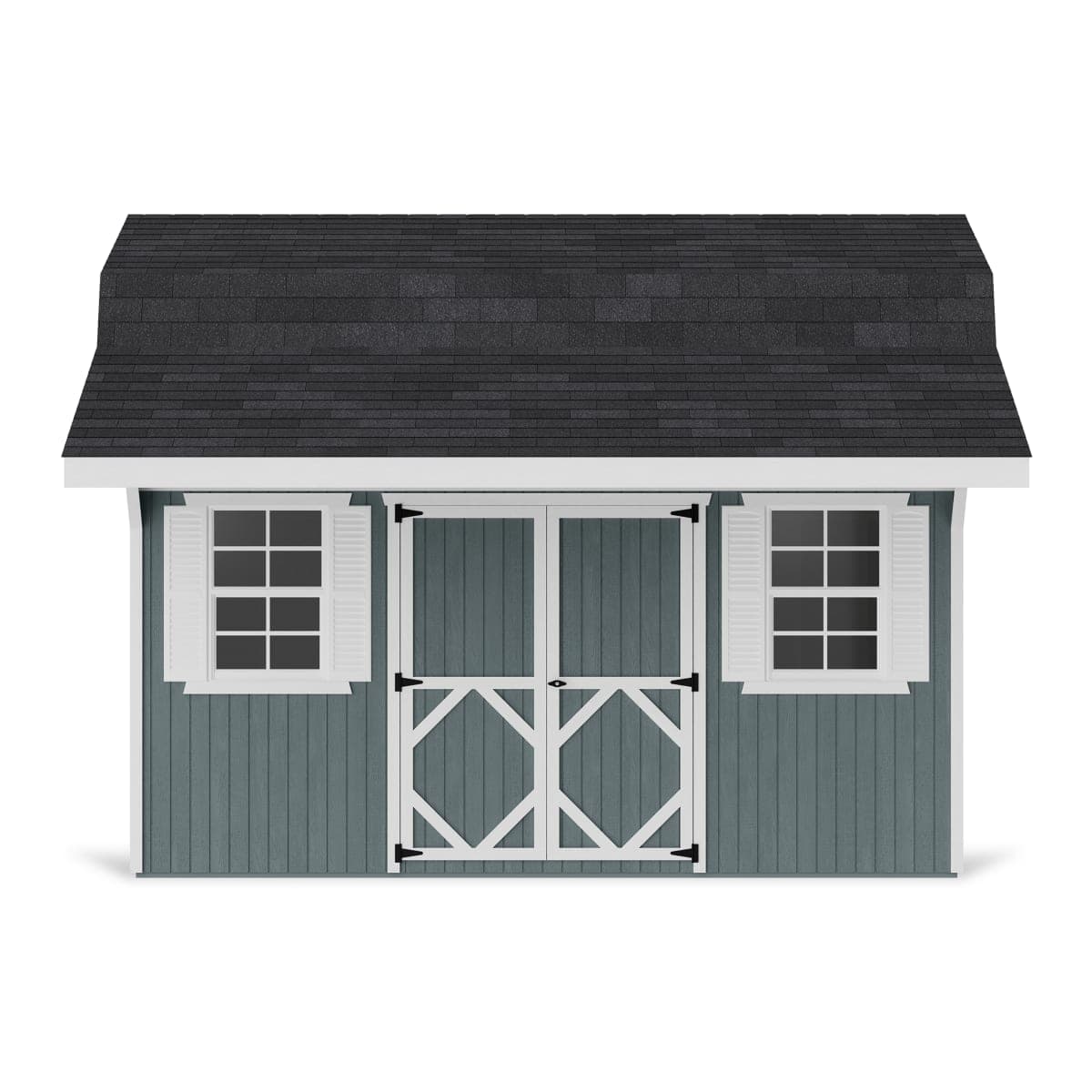 Classic Gambrel Barn Shed with Overhang