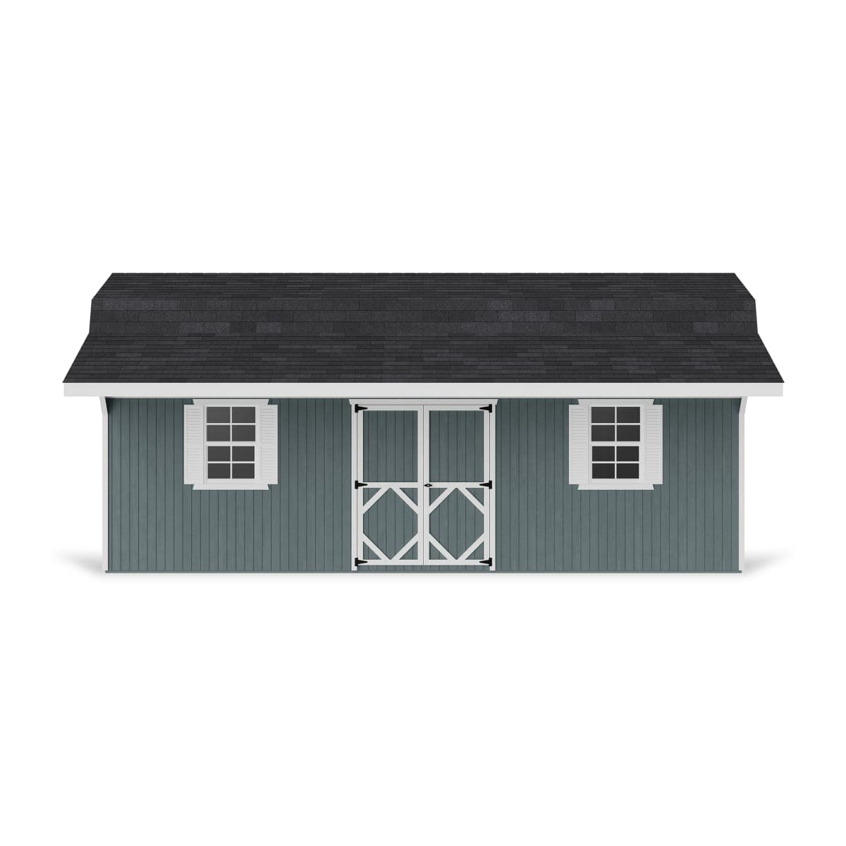 Classic Gambrel Barn Shed with Overhang
