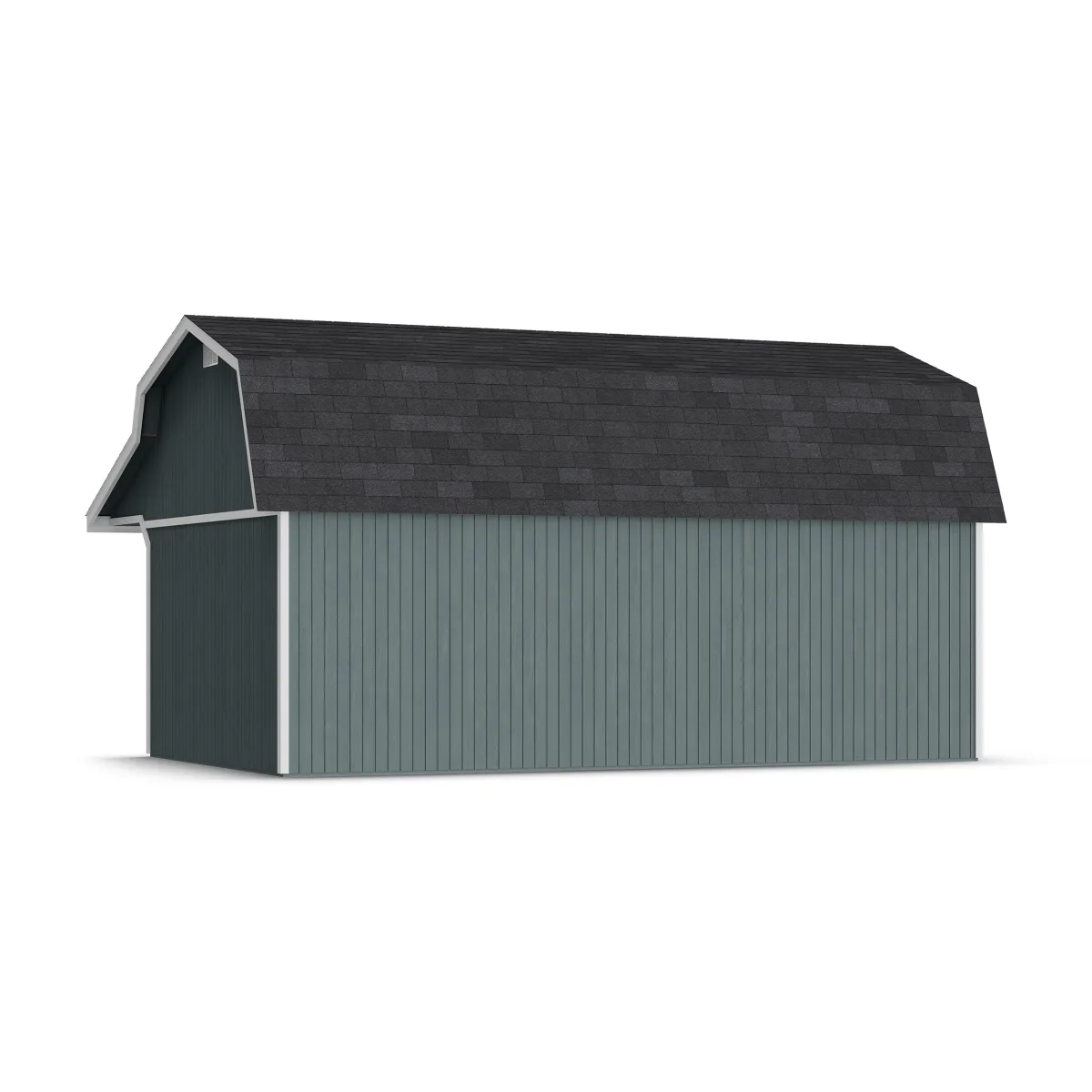 Classic Gambrel Barn Shed with Overhang