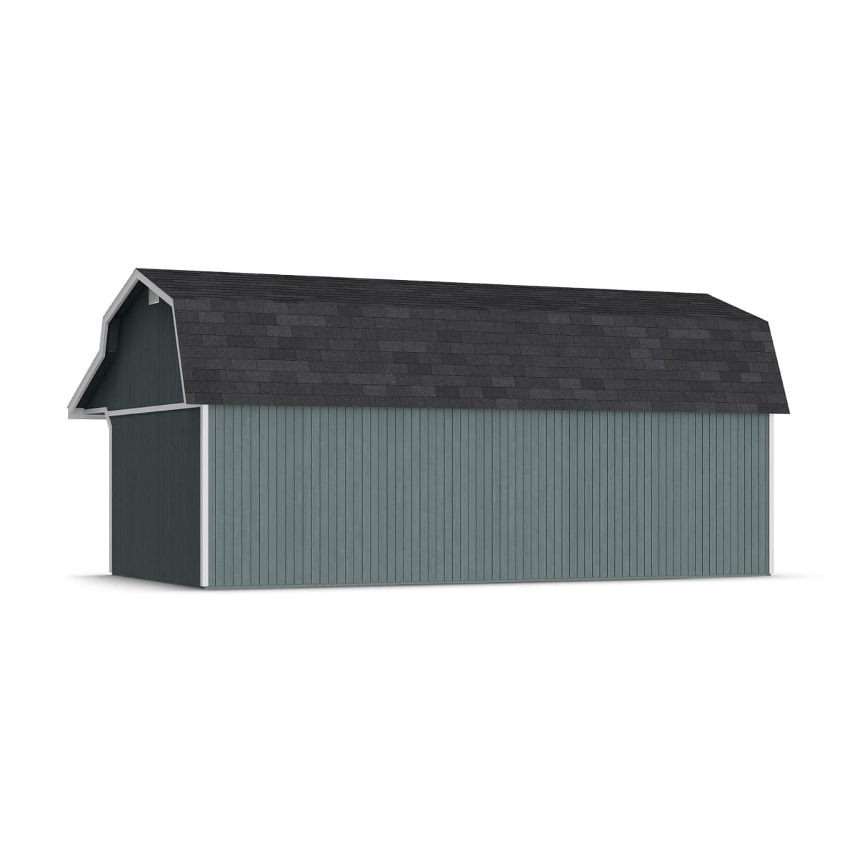 Classic Gambrel Barn Shed with Overhang