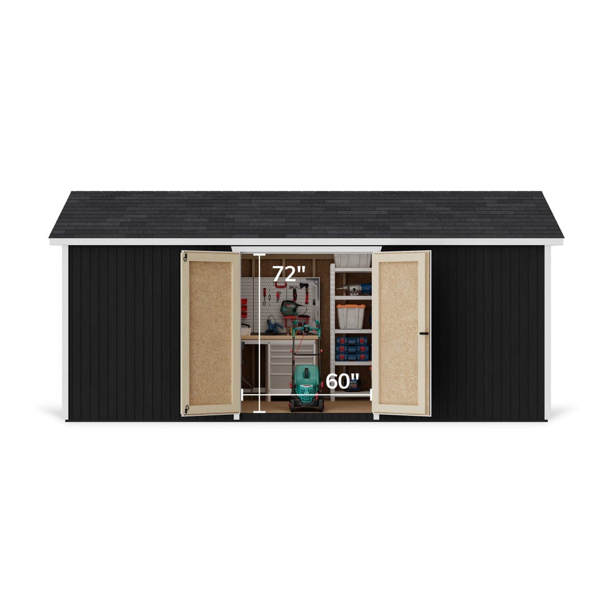 Classic Gable Shed with Side Entry