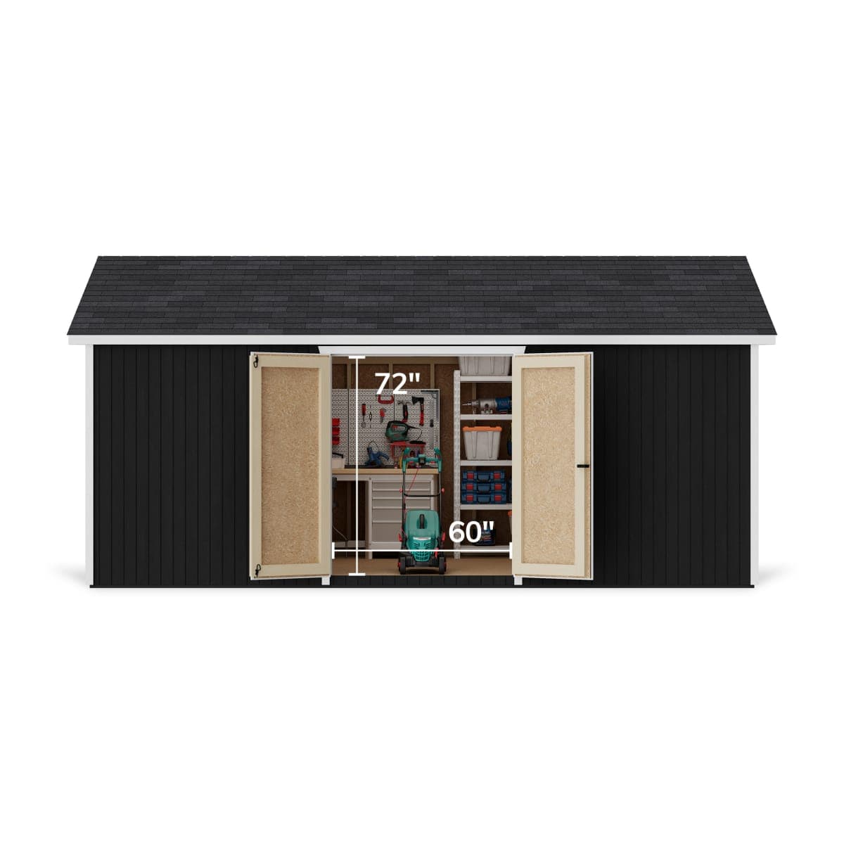Classic Gable Shed with Side Entry