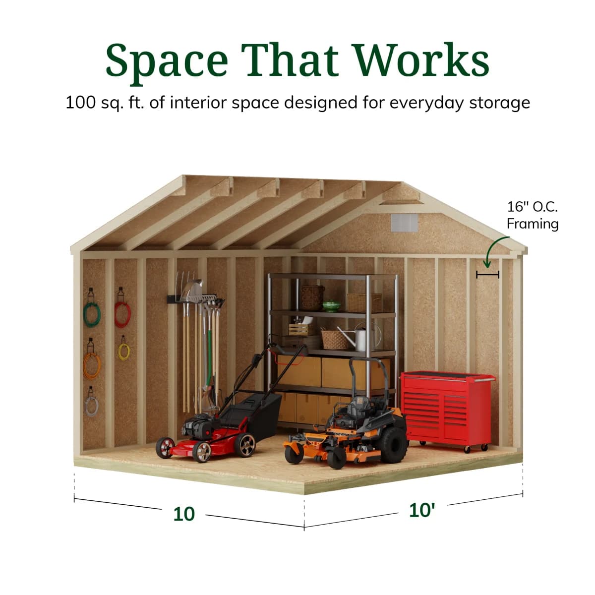 Classic Gable Shed with Side Entry