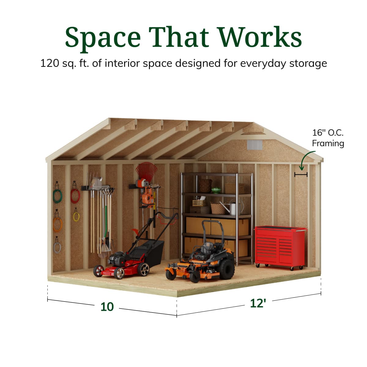 Classic Gable Shed with Side Entry