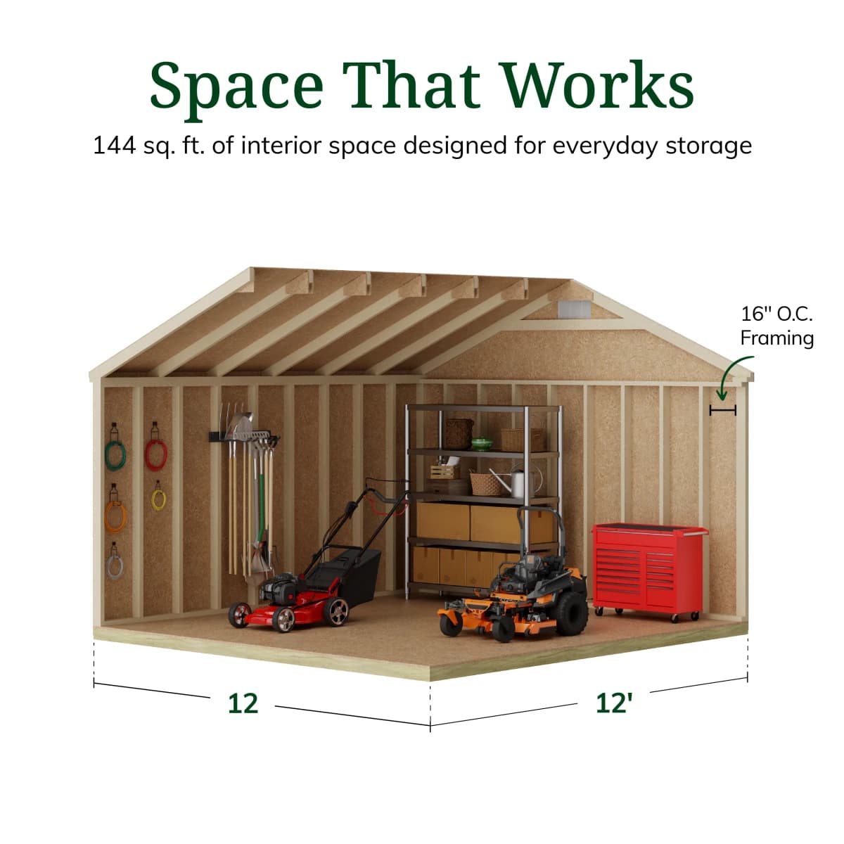 Classic Gable Shed with Side Entry