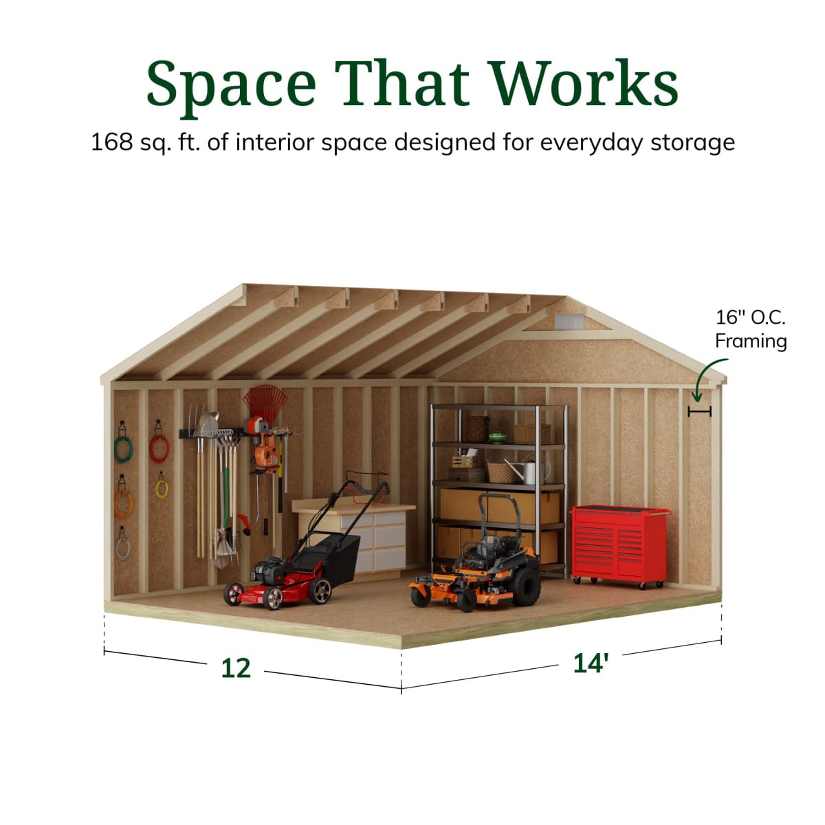 Classic Gable Shed with Side Entry