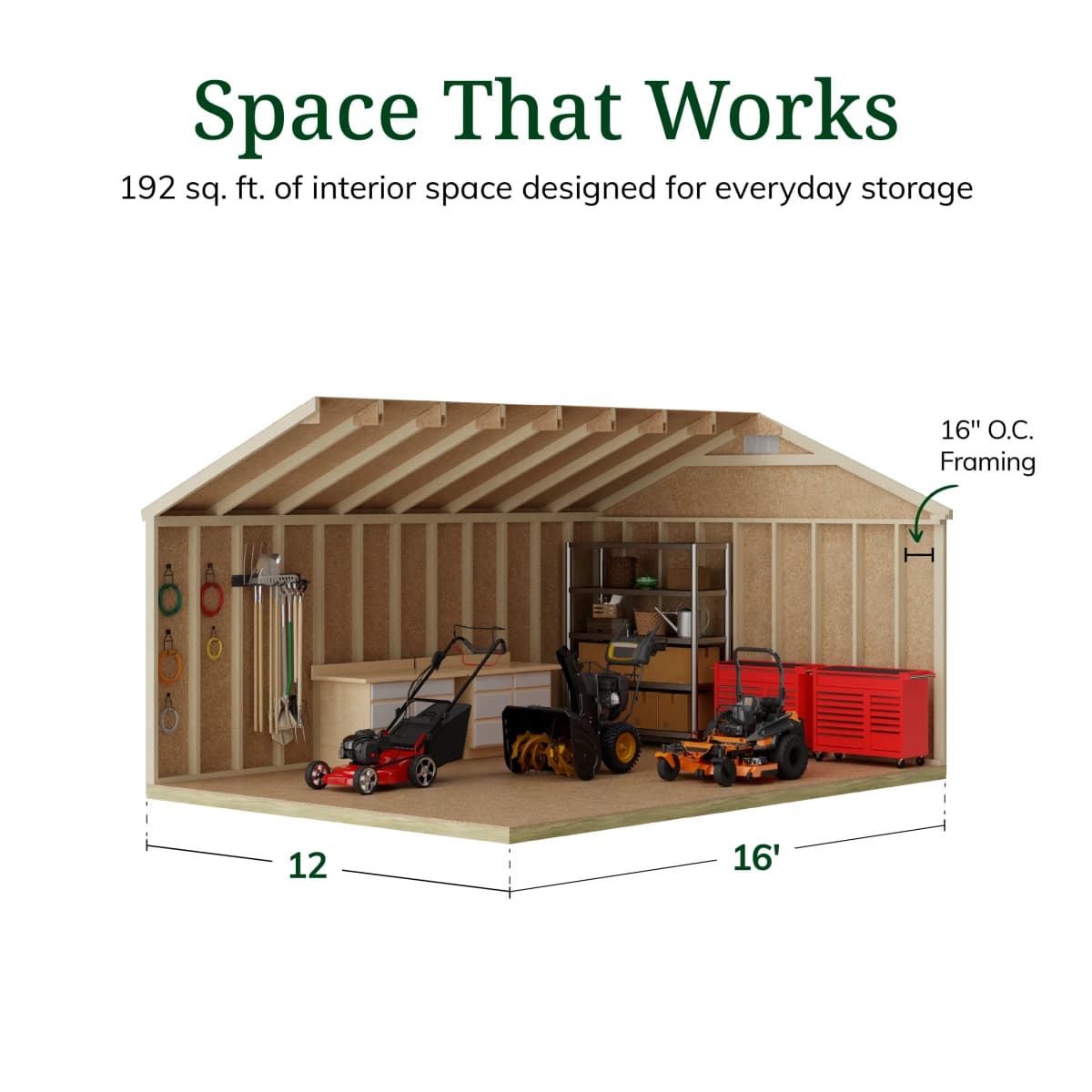 Classic Gable Shed with Side Entry