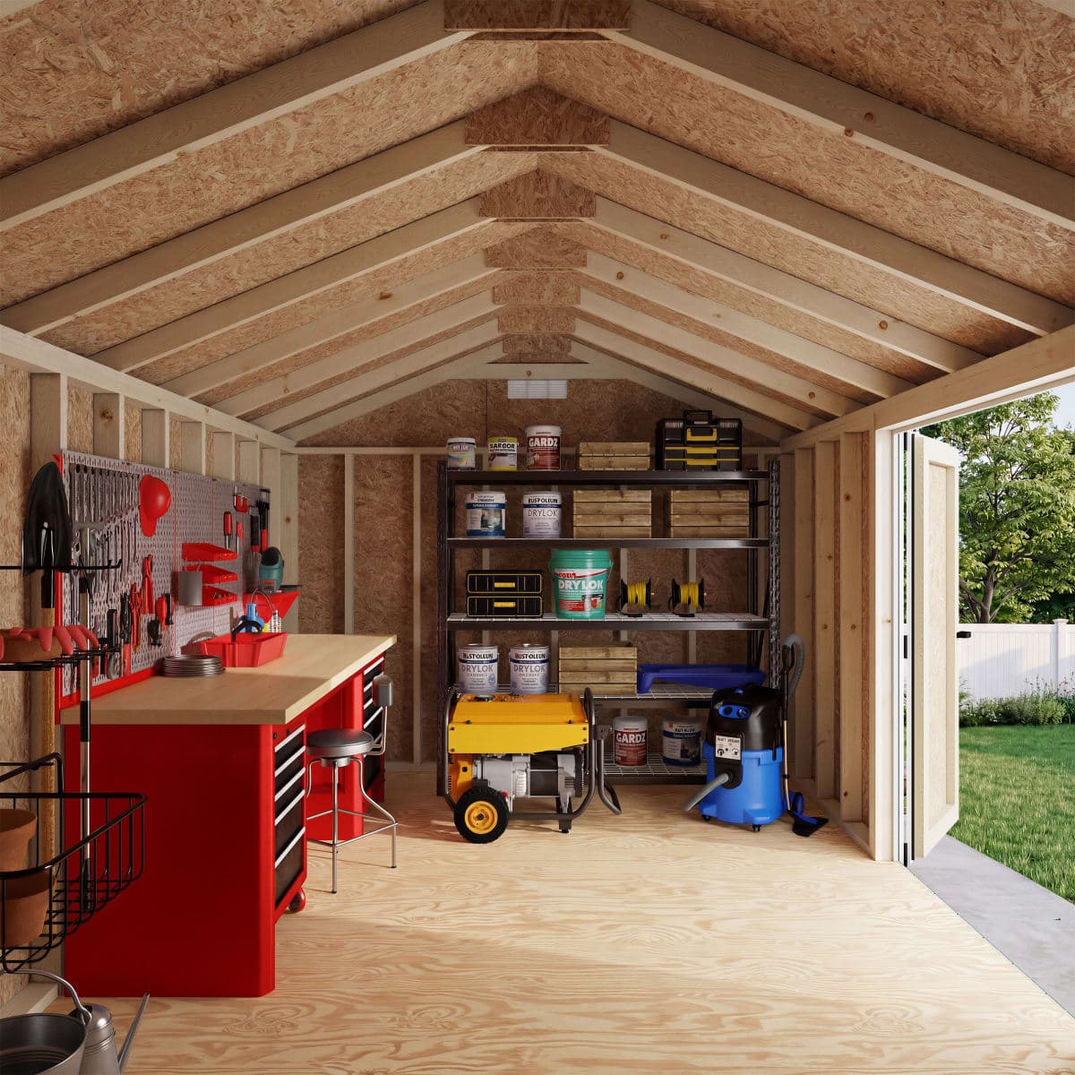 Classic Gable Shed with Side Entry