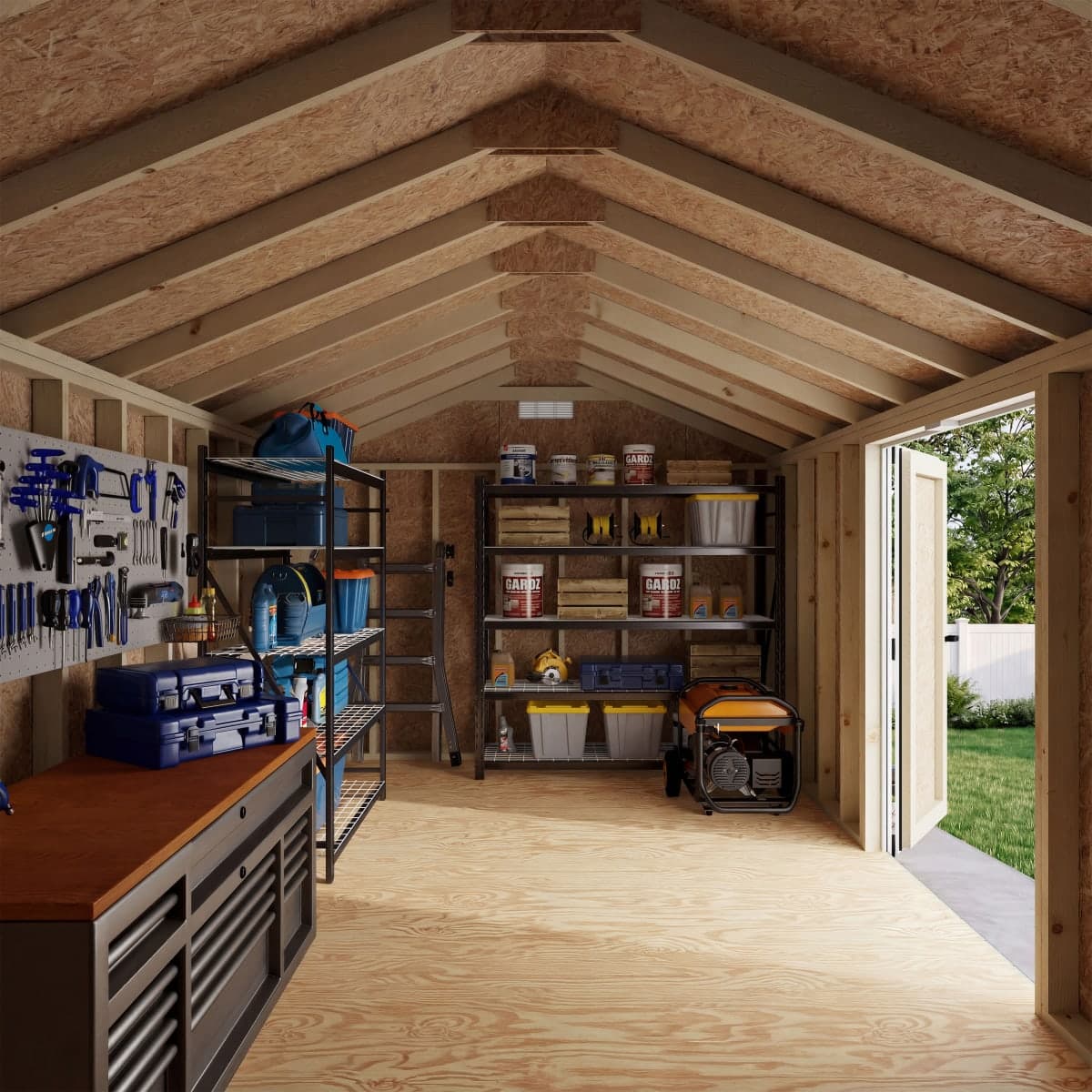 Classic Gable Shed with Side Entry