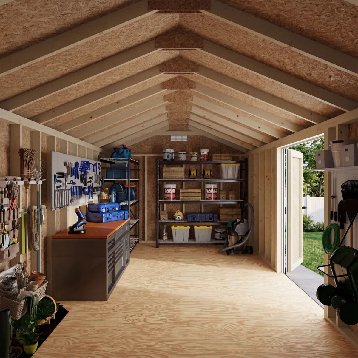 Classic Gable Shed with Side Entry