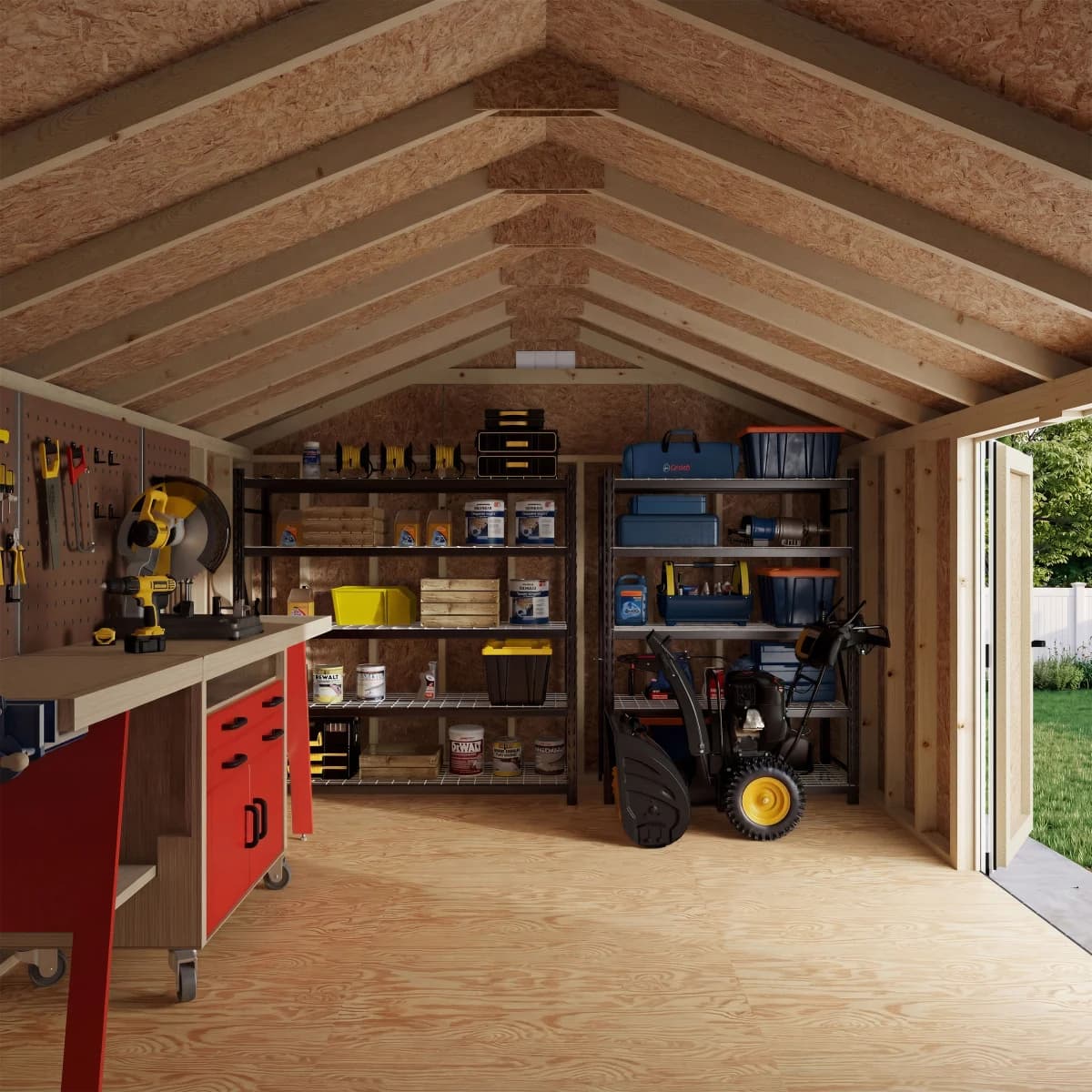 Classic Gable Shed with Side Entry