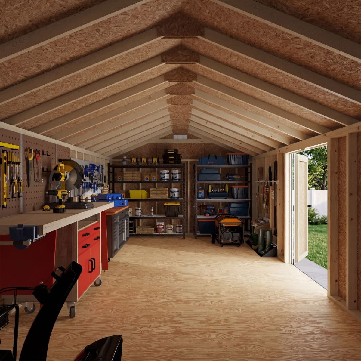 Classic Gable Shed with Side Entry