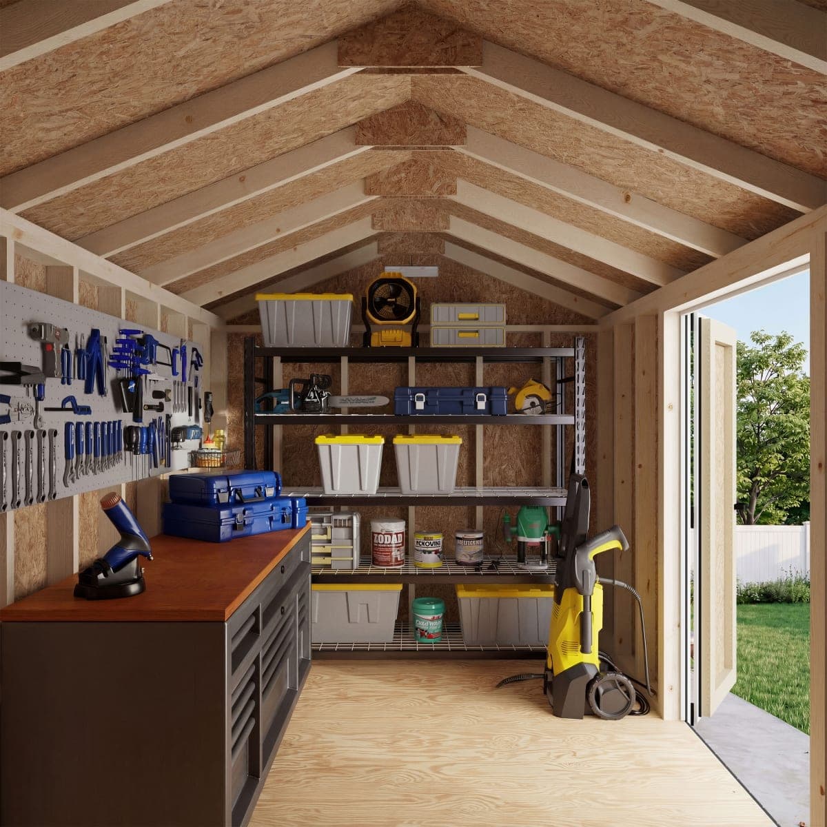 Classic Gable Shed with Side Entry