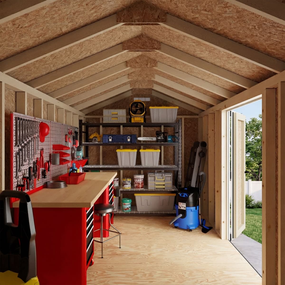 Classic Gable Shed with Side Entry
