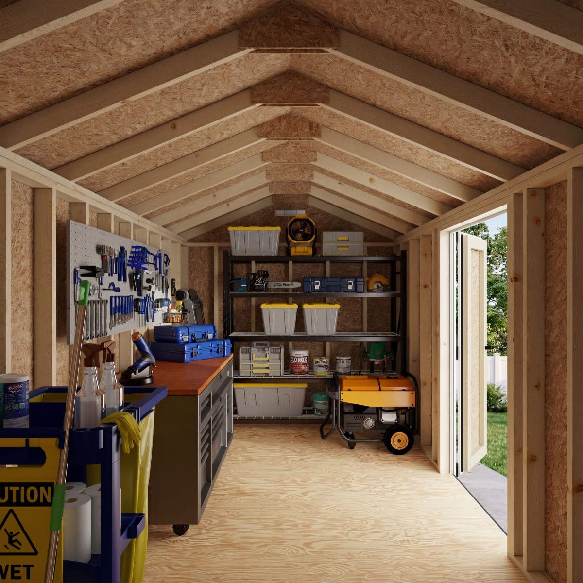 Classic Gable Shed with Side Entry