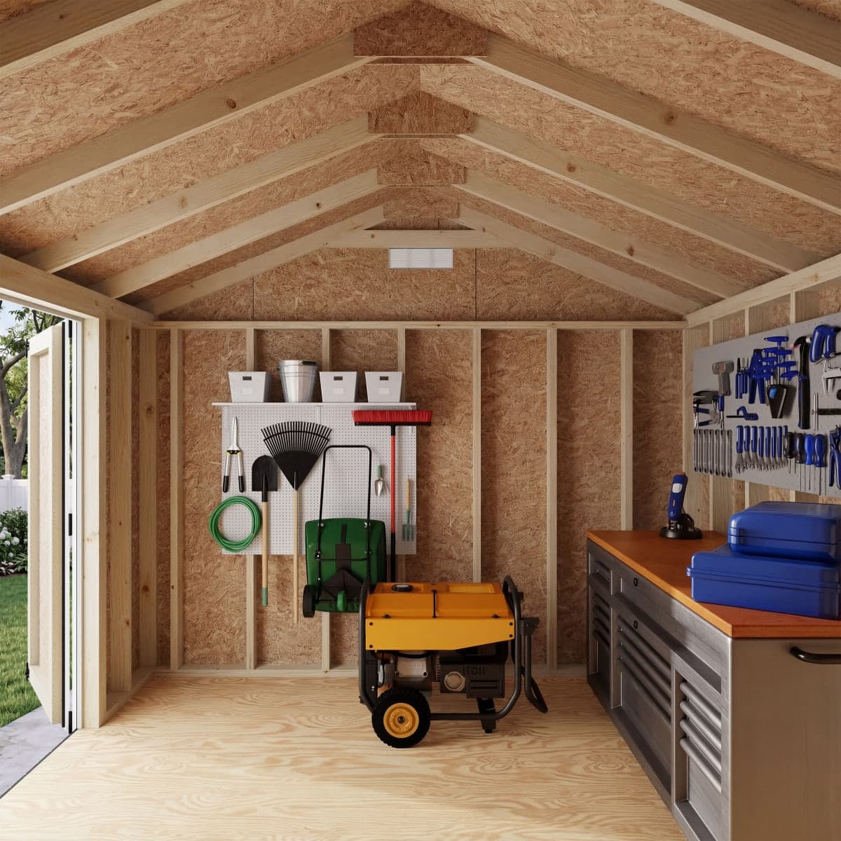 Classic Gable Shed with Side Entry
