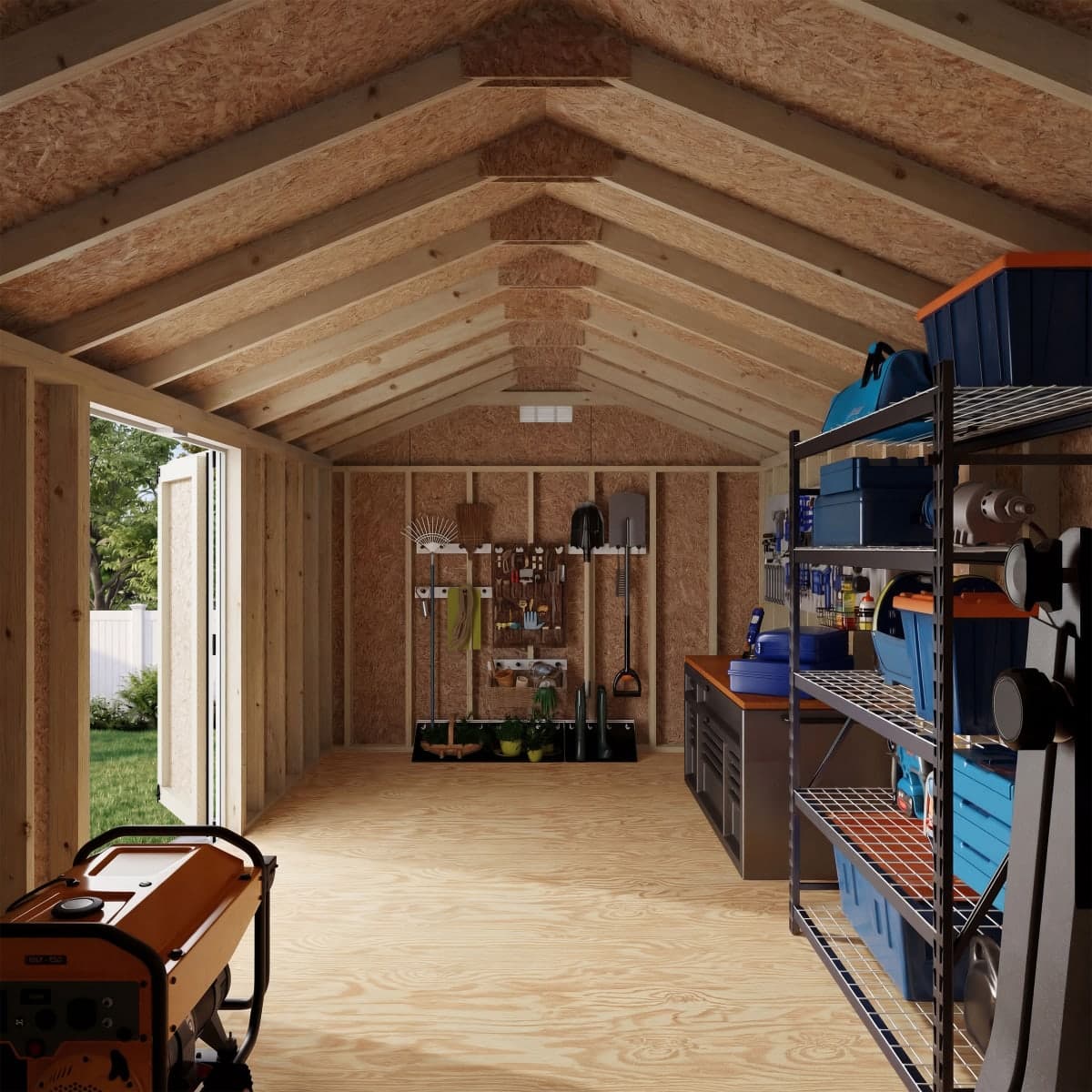 Classic Gable Shed with Side Entry