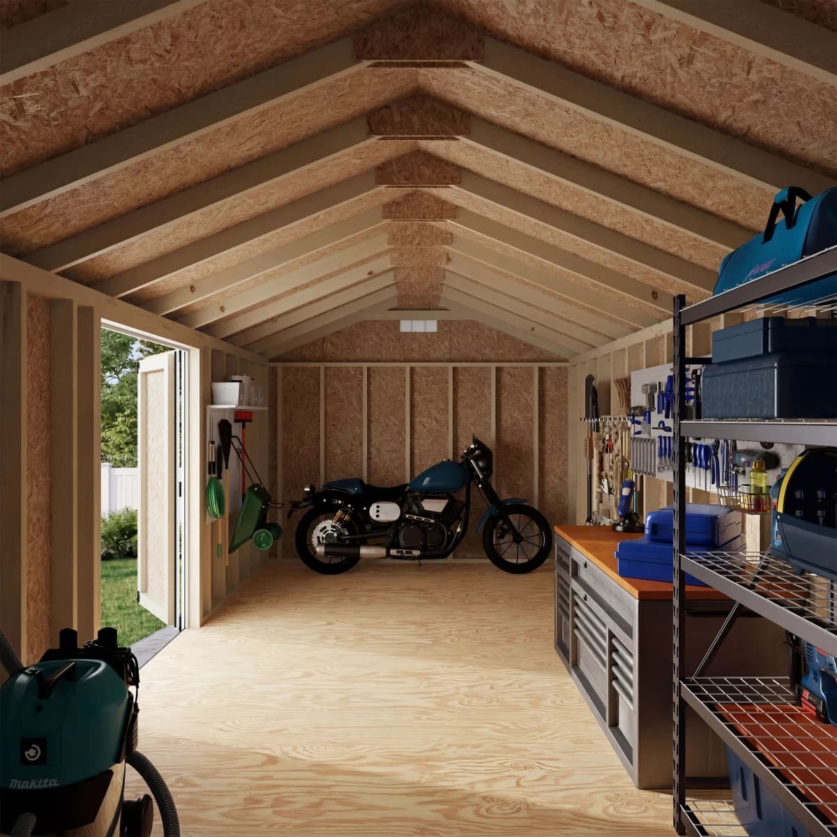 Classic Gable Shed with Side Entry