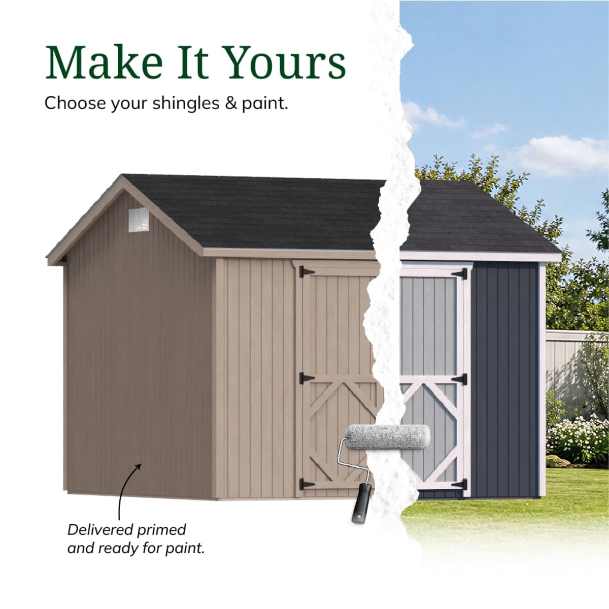 Classic Gable Shed with Side Entry